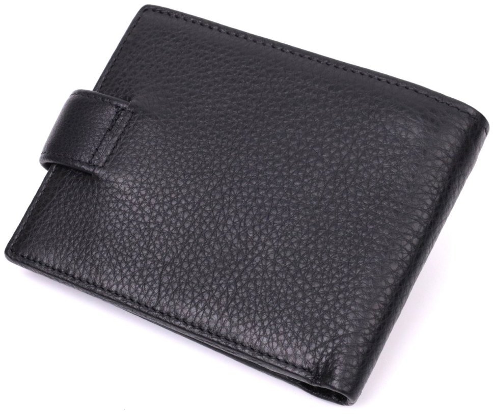 Кошелек из натуральной кожи черного цвета для мужчин Vintage Style 91394 modnotak фото №2
