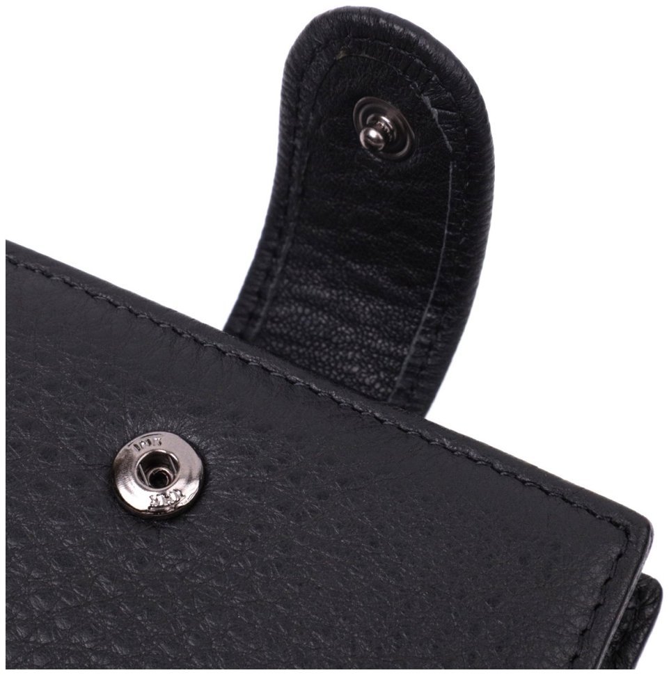 Кошелек из натуральной кожи черного цвета для мужчин Vintage Style 91394 modnotak фото №3