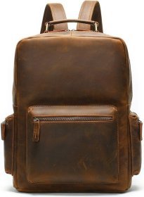 Рюкзак вінтажний для ноутбука з натуральної шкіри коричневого кольору VINTAGE STYLE (14712)