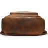 Рюкзак вінтажний для ноутбука з натуральної шкіри коричневого кольору VINTAGE STYLE (14712) - 2