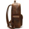 Рюкзак винтажный для ноутбука из натуральной кожи коричневого цвета VINTAGE STYLE (14712) - 4
