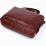 Кожаная горизонтальная сумка для документов коричневого цвета VINTAGE STYLE (14125) - 4