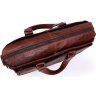 Кожаная горизонтальная сумка для документов коричневого цвета VINTAGE STYLE (14125) - 5