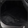 Невелика чоловіча сумка-барсетка із натуральної шкіри чорного кольору з ручкою Keizer 71694 - 5