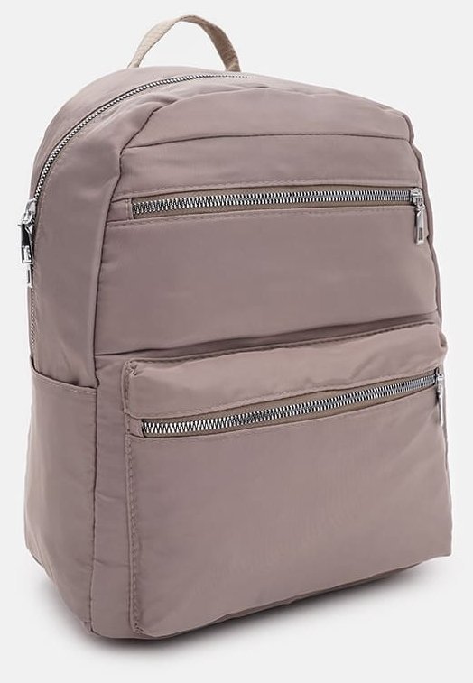Бежевый женский рюкзак большого размера из текстиля Monsen 71794