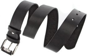 Кожаный мужской ремень SHVIGEL 10084 Черный