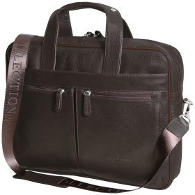 Сумка для ноутбука 15.6″ коричневого цвета из кожи флотар Vip Collection 102394