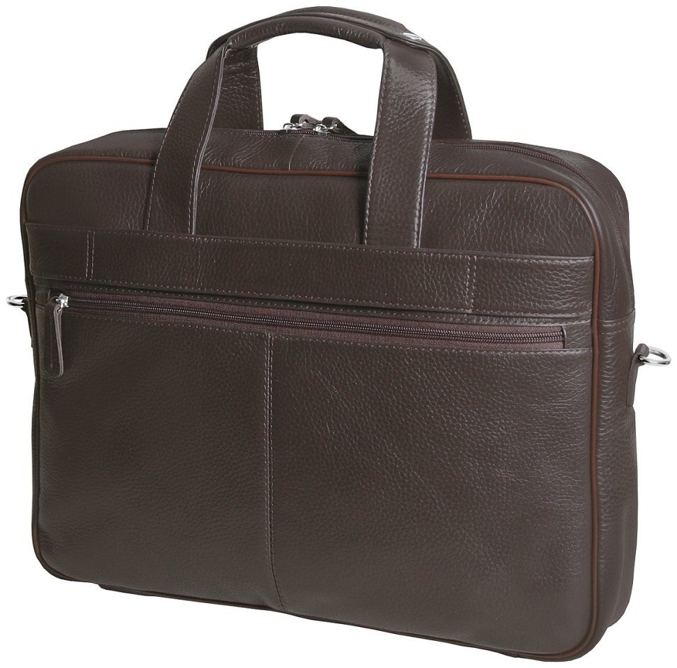 Сумка для ноутбука 15.6″ коричневого цвета из кожи флотар Vip Collection 102394 modnotak фото №2