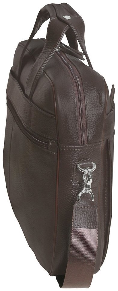 Сумка для ноутбука 15.6″ коричневого цвета из кожи флотар Vip Collection 102394 modnotak фото №4