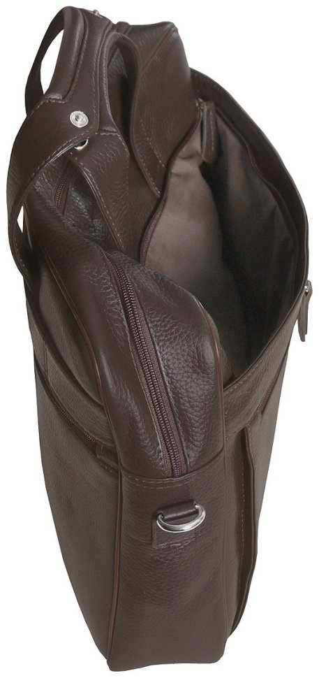 Сумка для ноутбука 15.6″ коричневого цвета из кожи флотар Vip Collection 102394 modnotak фото №5