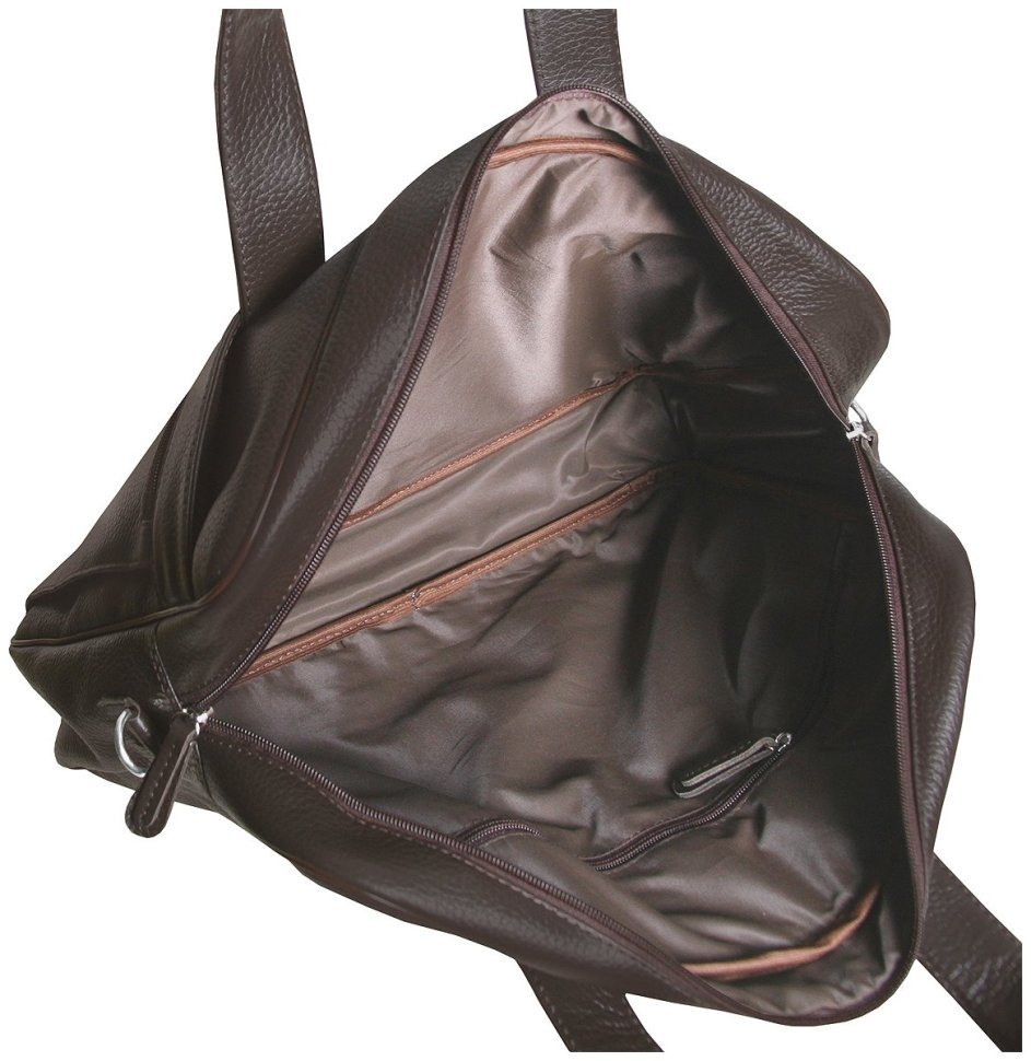 Сумка для ноутбука 15.6″ коричневого цвета из кожи флотар Vip Collection 102394 modnotak фото №8