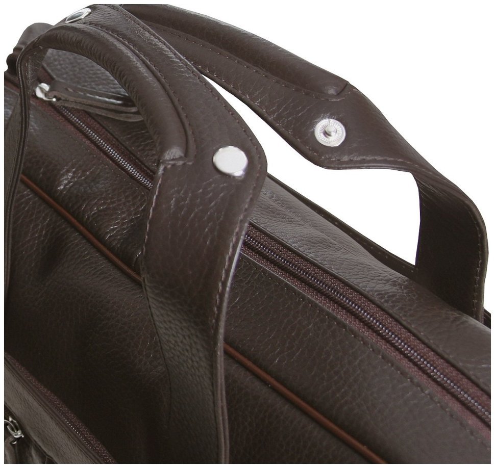 Сумка для ноутбука 15.6″ коричневого цвета из кожи флотар Vip Collection 102394 modnotak фото №9