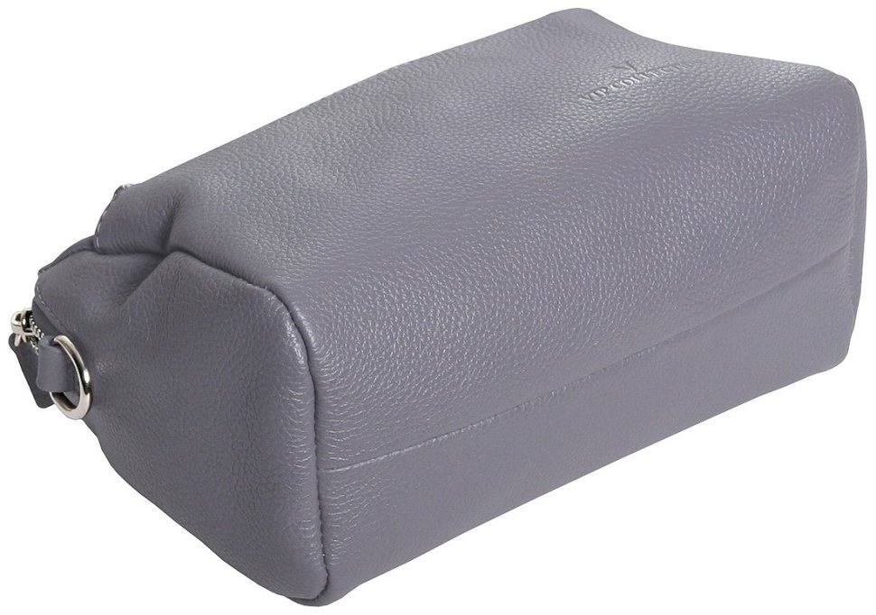 Кожаная женская сумка крос боди серого цвета Vip Collection 102494 фото №2 Кожаная женская сумка крос боди серого цвета Vip Collection 102494 modnotak фото №2