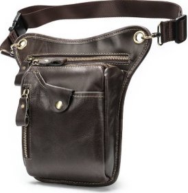 Оригинальная мужская сумка - бананка вертикального типа VINTAGE STYLE (14939)