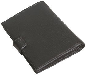 Чоловічий гаманець зі шкіри флотар із фіксацією на кнопку Vip Collection 102594 (коричневий)