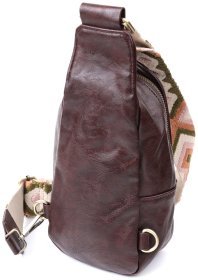 Зручна сумка через плече з екошкіри Vintage 22794 Коричнева