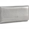 Шкіряний жіночий гаманець сріблястого кольору Bond Non (10521) - 5