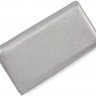 Шкіряний жіночий гаманець сріблястого кольору Bond Non (10521) - 4