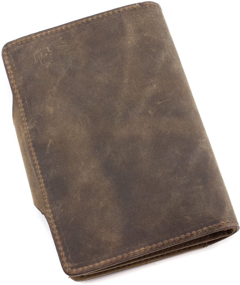 Чоловіче портмоне коричневого кольору з вінтажній шкіри Tony Bellucci (10559)