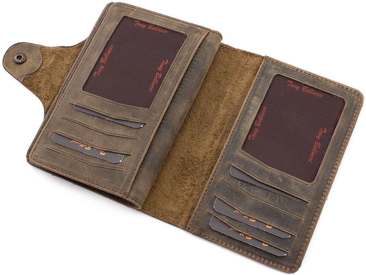 Мужское портмоне коричневого цвета из винтажной кожи Tony Bellucci (10559)