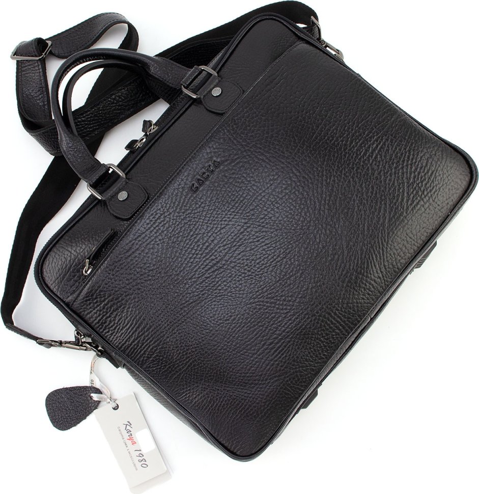 Чоловіча ділова сумка-портфель із високоякісної шкіри KARYA (10281)