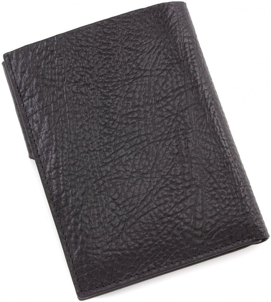 Оригинальное мужское портмоне из черной кожи Tony Bellucci (10700)