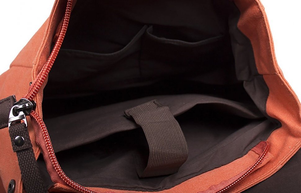 Яскравий рюкзак помаранчевого кольору з текстилю Bags Collection (11023)