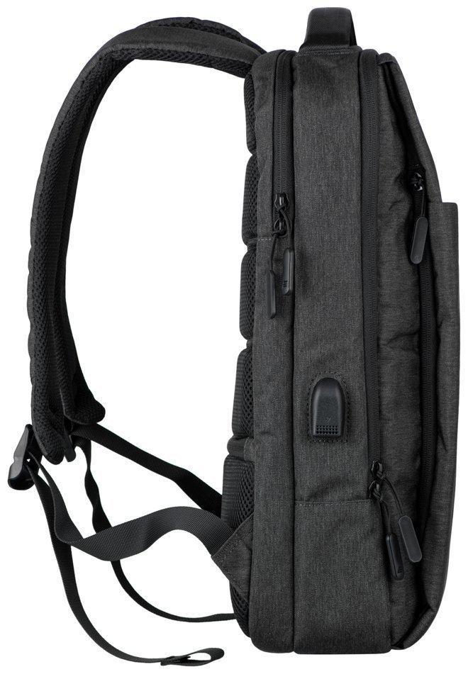 Компактный молодежный рюкзак из текстиля черного цвета с отделением для ноутбука 16" 2E Melange 103494 modnotak фото №6