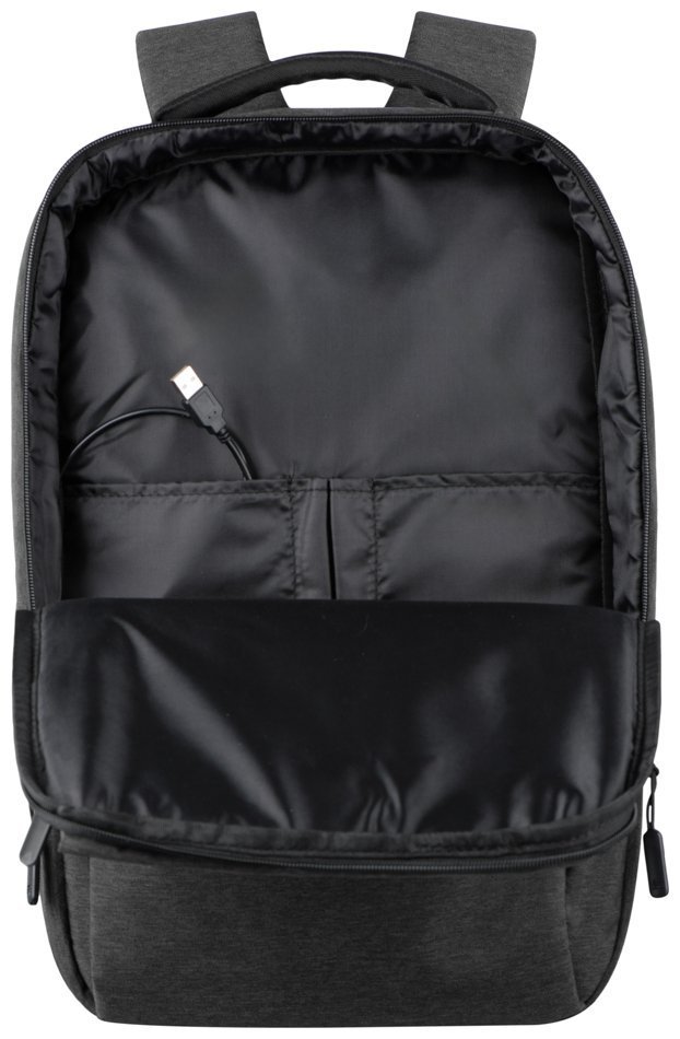 Компактный молодежный рюкзак из текстиля черного цвета с отделением для ноутбука 16" 2E Melange 103494 modnotak фото №8