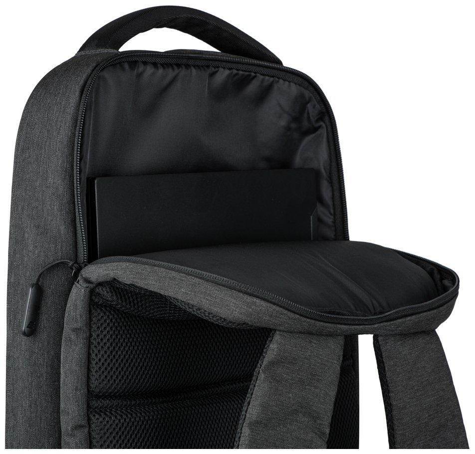 Компактный молодежный рюкзак из текстиля черного цвета с отделением для ноутбука 16" 2E Melange 103494 modnotak фото №9
