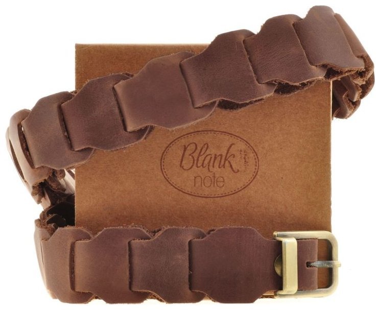Стильный кожаный бохо-ремень в темно-коричневом цвете BlankNote (12852) modnotak фото №8