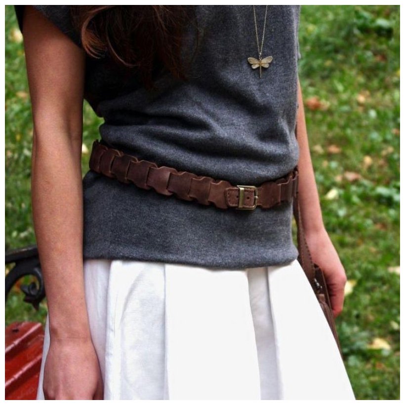 Стильный кожаный бохо-ремень в темно-коричневом цвете BlankNote (12852) modnotak фото №10