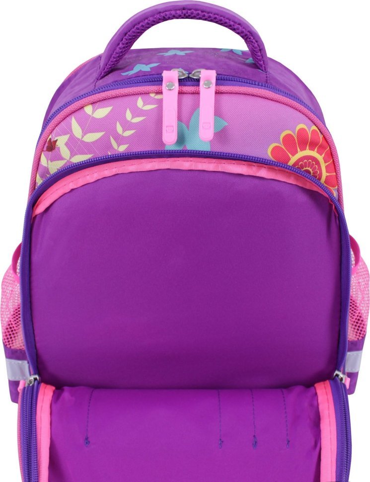 Школьный рюкзак для девочек из текстиля с котиком Bagland (53694)