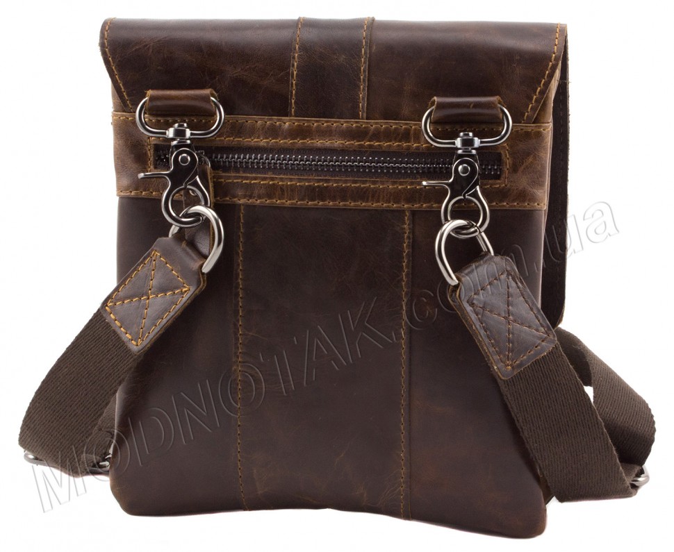Кожаная недорогая винтажная мужская сумка Leather Collection (10367)