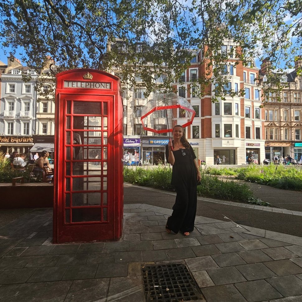 Зонт-трость женский Fulton Birdcage-1 L041 Red (Механика, прозрачный с красными вставками) 93794 modnotak фото №4