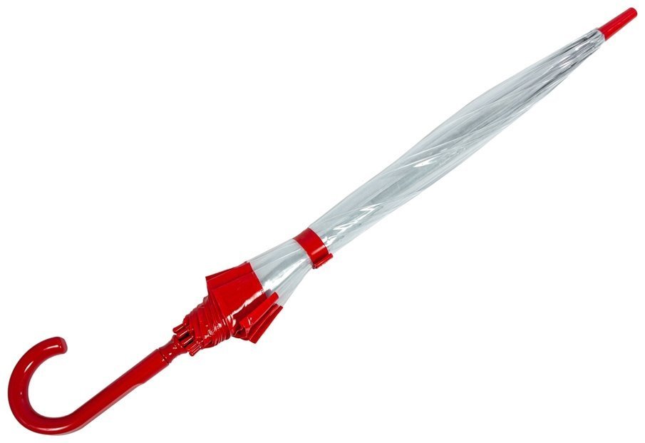 Зонт-трость женский Fulton Birdcage-1 L041 Red (Механика, прозрачный с красными вставками) 93794 modnotak фото №8