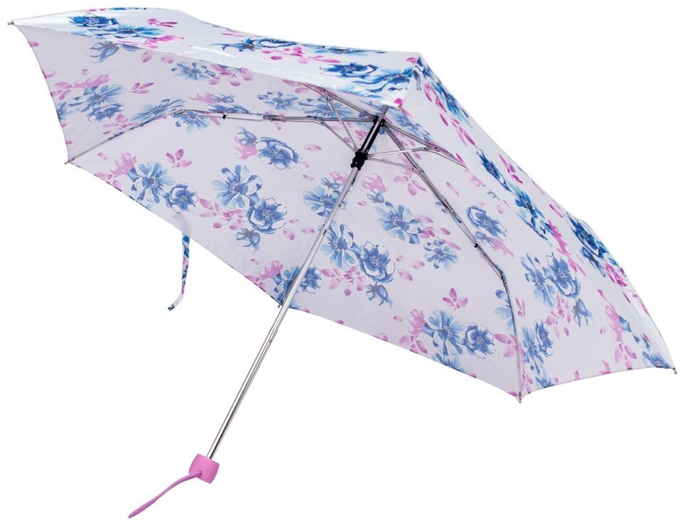 Женский зонт Fulton Superslim-2 L553 Pastel Petals (механика, складной, белого цвета с цветочным принтом) 93894 modnotak фото №3