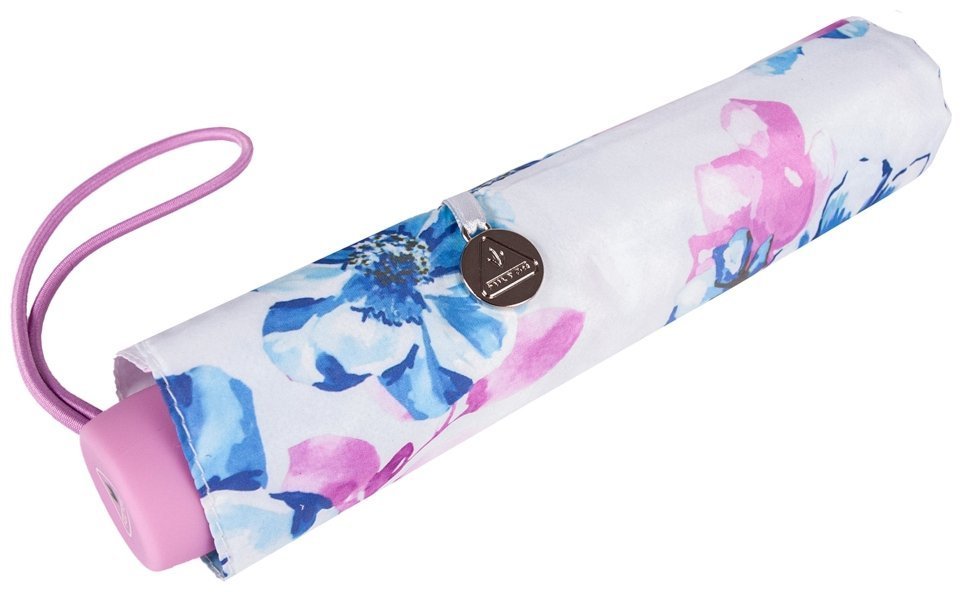 Женский зонт Fulton Superslim-2 L553 Pastel Petals (механика, складной, белого цвета с цветочным принтом) 93894 modnotak фото №4