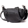 Чорна сумка з натуральної шкіри з ланцюжком на плече Vintage (20409) - 2