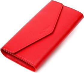 Большой красный женский кошелек из натуральной кожи Tony Bellucci (2421977)