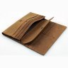 Коричневі довгі гаманець з вінтажній шкіри на кнопці Vintage (14406) - 6