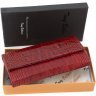 Фірмовий жіночий гаманець червоного кольору з натуральної шкіри під крокодила Tony Bellucci (10814) - 9