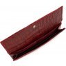 Фирменный женский кошелек красного цвета из натуральной кожи под крокодила Tony Bellucci (10814) - 5