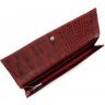 Фирменный женский кошелек красного цвета из натуральной кожи под крокодила Tony Bellucci (10814) - 8