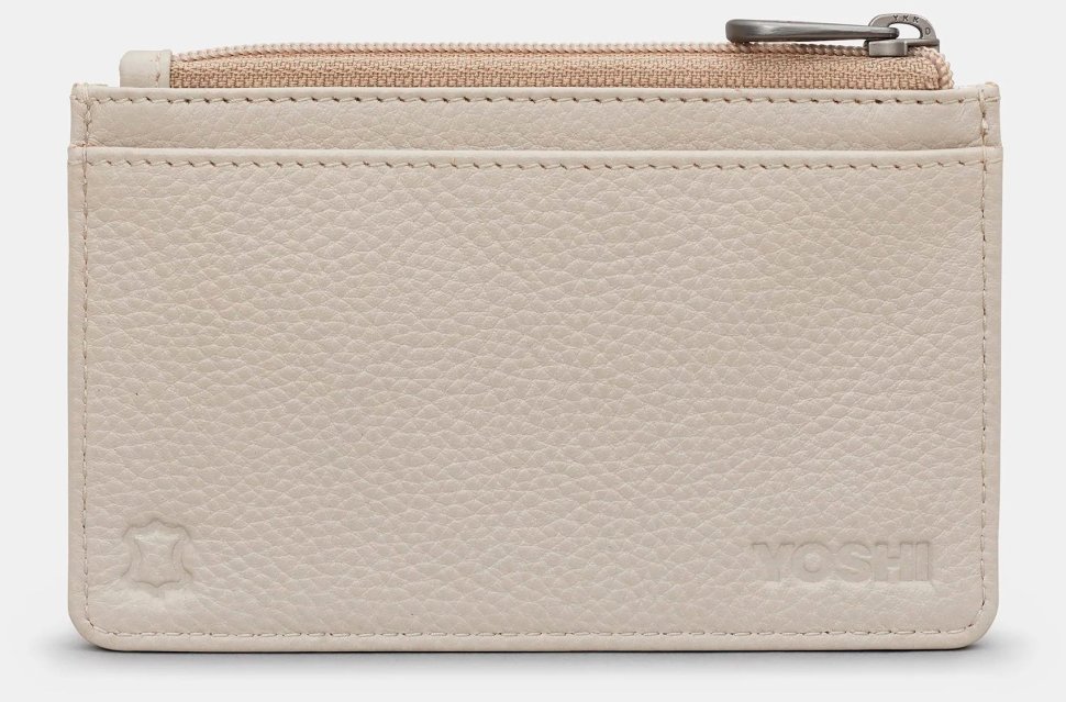 Кардхолдер из натуральной кожи светло-серого цвета Yoshi Morton (Великобритания) 94394 modnotak фото №2