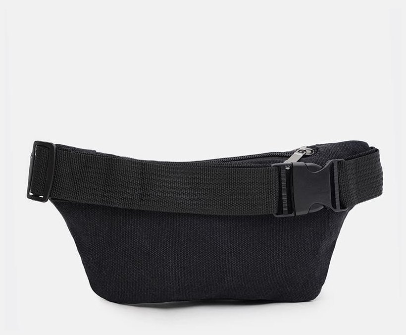 Повседневная мужская сумка на пояс из прочного текстиля черного цвета Monsen 104494 modnotak фото №2