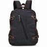 Чорний чоловічий текстильний рюкзак на блискавці Vintage (14593) - 4