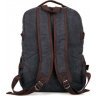 Чорний чоловічий текстильний рюкзак на блискавці Vintage (14593) - 7