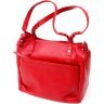Яркая повседневная женская сумка из зернистой кожи красного цвета KARYA (2420880) - 2
