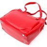 Яскрава повсякденна жіноча сумка із зернистої шкіри червоного кольору KARYA (2420880) - 4